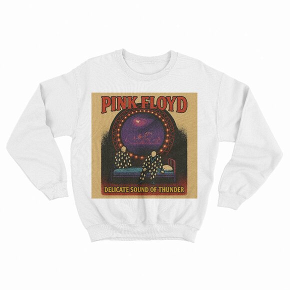 (NEW) Pink Floyd Delicate Sound Of Thunder White Sweatshirt - Picture 1 of 2